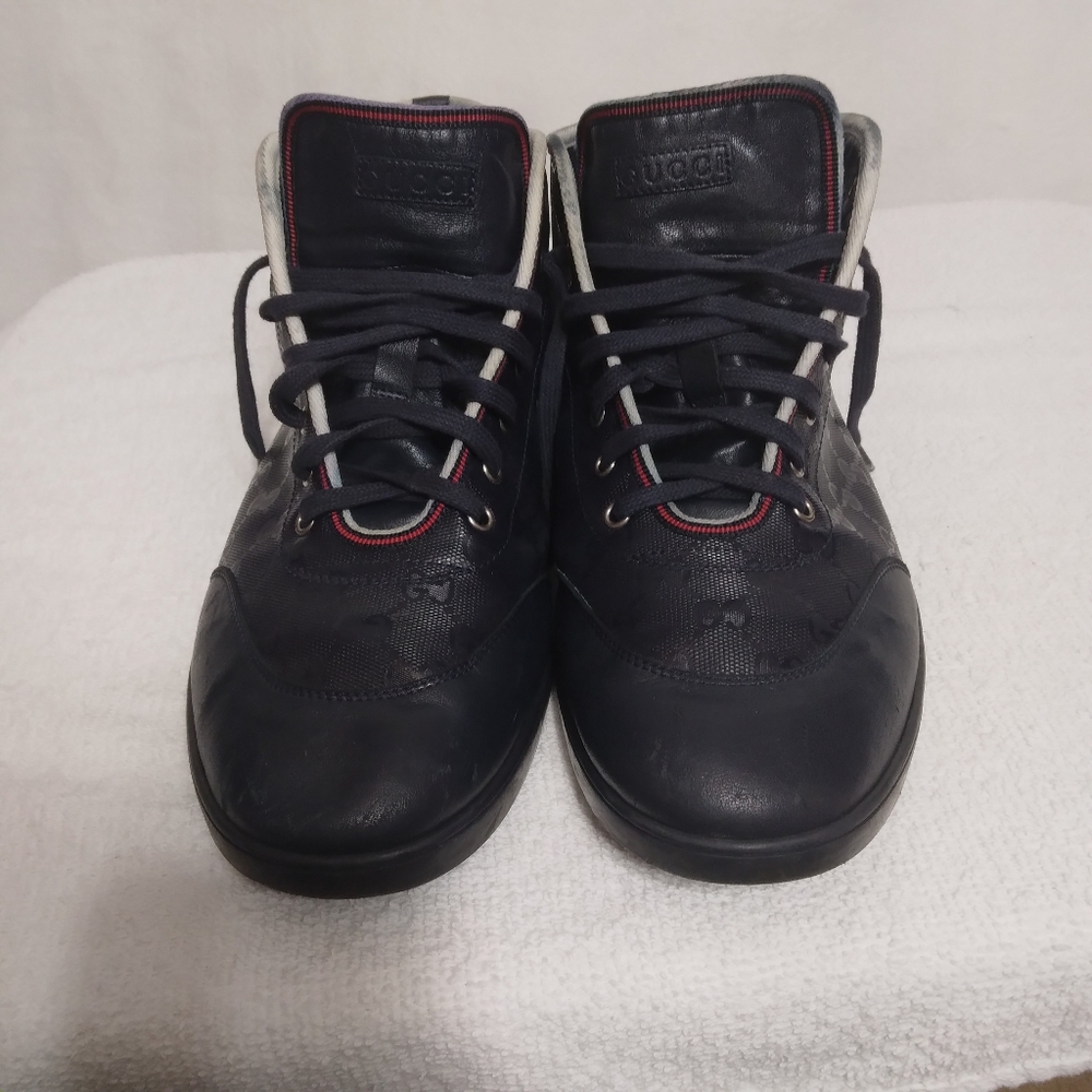 Gucci Men's Size 11 Made in Italy Navy Blue Sneekers